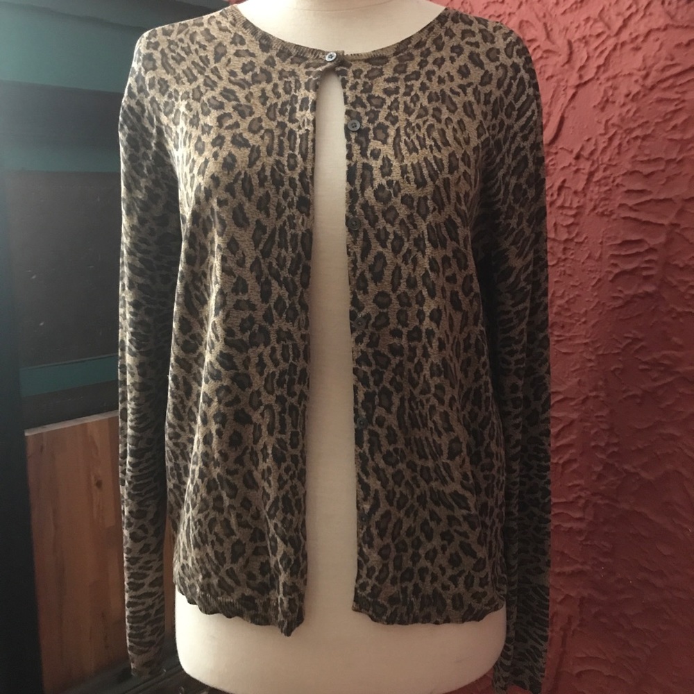 RL Animal Print Cardigan